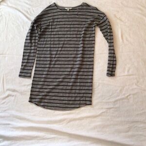 Striped Long Sleeve Grey Tunic, BB Dakota, XS